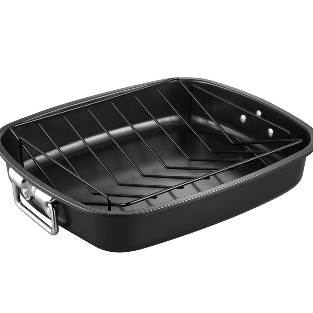 Chefmade Black Roasting Pan with Rack